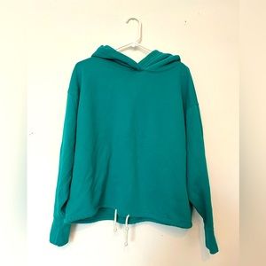 Teal hoodie from gap, gently used